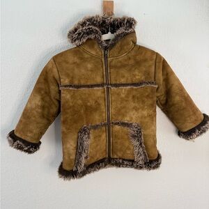 Widgeon kids Brown Faux Fur Trim Kids Jacket